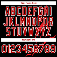 Load image into Gallery viewer, Custom Black Red-White 3D Pattern Design Lightning Authentic Baseball Jersey