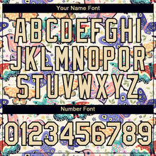 Load image into Gallery viewer, Custom Cream Black 3D Pattern Design Animal Butterfly Authentic Baseball Jersey