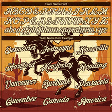 Load image into Gallery viewer, Custom Orange City Cream-Brown 3D Pattern Design Cowboy Rodeo Performance T-Shirt