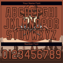 Load image into Gallery viewer, Custom Brown Black 3D Pattern Design Cowboy Rodeo Performance T-Shirt