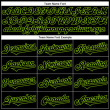 Load image into Gallery viewer, Custom Black Neon Green 3D Pattern Design Rave Monster Authentic Baseball Jersey
