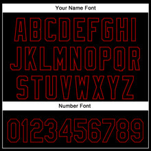 Load image into Gallery viewer, Custom Black Red 3D Pattern Design Rave Bloody Handprint Authentic Baseball Jersey