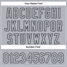 Load image into Gallery viewer, Custom Gray Black 3D Pattern Design Rave Halloween Pumpkin Authentic Baseball Jersey