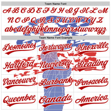 Load image into Gallery viewer, Custom White Red 3D American Flag And Statue of Liberty Authentic Baseball Jersey