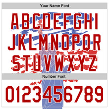 Load image into Gallery viewer, Custom White Red 3D American Flag And Statue of Liberty Authentic Baseball Jersey