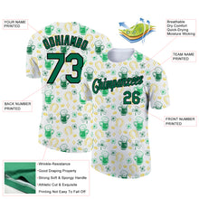 Load image into Gallery viewer, Custom White Kelly Green-Black 3D Pattern Design Beer And St.Patrick's Day Performance T-Shirt