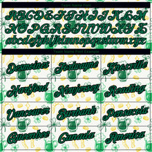 Load image into Gallery viewer, Custom White Kelly Green-Black 3D Pattern Design Beer And St.Patrick's Day Performance T-Shirt