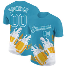 Load image into Gallery viewer, Custom Panther Blue White 3D Pattern Design Oktoberfest Beer Festival Performance T-Shirt