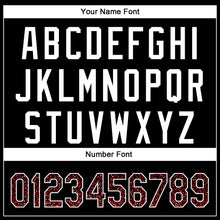 Load image into Gallery viewer, Custom Black Red-White 3D Pattern Design Abstract Colorful Glittering Dot Authentic Baseball Jersey