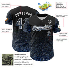 Load image into Gallery viewer, Custom Black Light Blue-White 3D Pattern Design Abstract Colorful Glittering Dot Authentic Baseball Jersey