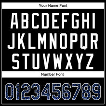 Load image into Gallery viewer, Custom Black Thunder Blue-White 3D Pattern Design Abstract Colorful Glittering Dot Authentic Baseball Jersey