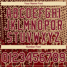 Load image into Gallery viewer, Custom Old Gold Crimson-City Cream 3D Pattern Design Flame Authentic Baseball Jersey