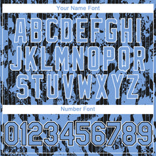 Load image into Gallery viewer, Custom Light Blue Black-White 3D Pattern Design Abstract Fluid Authentic Baseball Jersey