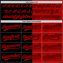 Load image into Gallery viewer, Custom Red Black 3D Pattern Design Gothic Style Rose Authentic Baseball Jersey