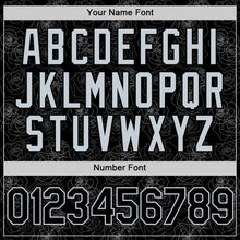 Load image into Gallery viewer, Custom Black Silver 3D Pattern Design Gothic Style Rose Authentic Baseball Jersey