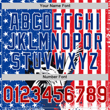 Load image into Gallery viewer, Custom White Red-Royal 3D American Flag Eagle And Star Authentic Baseball Jersey