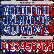 Load image into Gallery viewer, Custom Red Royal-White 3D Pattern Design American Eagle Authentic Baseball Jersey