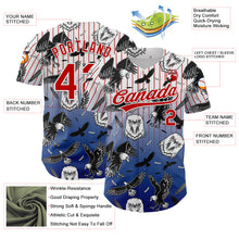 Load image into Gallery viewer, Custom White Red-Royal 3D Pattern Design American Eagle Authentic Baseball Jersey