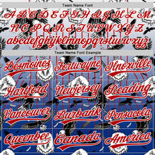 Load image into Gallery viewer, Custom White Red-Royal 3D Pattern Design American Eagle Authentic Baseball Jersey