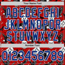 Load image into Gallery viewer, Custom Red Royal-White 3D Pattern Design American Eagle Authentic Baseball Jersey