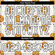 Load image into Gallery viewer, Custom White Black 3D Pattern Design Food Pizza Performance T-Shirt