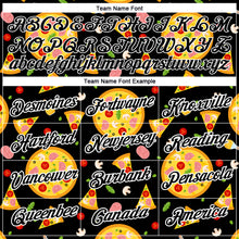 Load image into Gallery viewer, Custom Black White 3D Pattern Design Food Pizza Performance T-Shirt