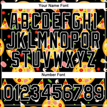 Load image into Gallery viewer, Custom Black White 3D Pattern Design Food Pizza Performance T-Shirt