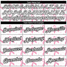 Load image into Gallery viewer, Custom White Black 3D Pink Ribbon Breast Cancer Performance T-Shirt