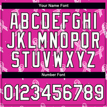 Load image into Gallery viewer, Custom Deep Pink White-Black 3D Pink Ribbon Breast Cancer Performance T-Shirt