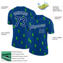 Load image into Gallery viewer, Custom US Navy Blue White 3D Pattern Design Dollar Sign Money Theme Performance T-Shirt