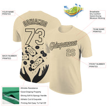 Load image into Gallery viewer, Custom City Cream Black 3D Pattern Design Dollar Sign Money Theme Performance T-Shirt