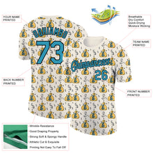 Load image into Gallery viewer, Custom Cream Panther Blue-Black 3D Pattern Design Dollar Sign Money Theme Performance T-Shirt