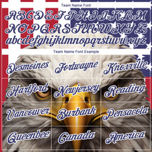 Load image into Gallery viewer, Custom White Royal-Red 3D American Flag And Eagle Performance T-Shirt