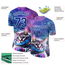 Load image into Gallery viewer, Custom Royal White 3D Pattern Design Space Astronaut Performance T-Shirt