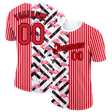 Load image into Gallery viewer, Custom Fire Red Black-White 3D Pattern Design Animal Flamingo Performance T-Shirt