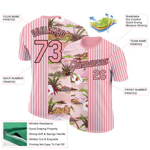 Load image into Gallery viewer, Custom Medium Pink Black-White 3D Hawaii Island Performance T-Shirt