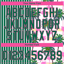 Load image into Gallery viewer, Custom Kelly Green Pink-White 3D Tropical Hawaii Palm Tree And Animal Flamingo Performance T-Shirt