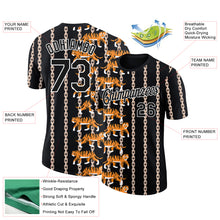 Load image into Gallery viewer, Custom Black White 3D Pattern Design Animal Tiger Performance T-Shirt