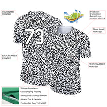 Load image into Gallery viewer, Custom White Black 3D Pattern Design Animal Print Performance T-Shirt