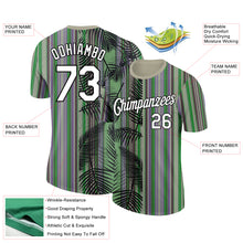 Load image into Gallery viewer, Custom Wheat White-Black 3D Tropical Hawaii Palm Leaves Performance T-Shirt