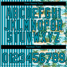 Load image into Gallery viewer, Custom Teal Black-White 3D Tropical Hawaii Beach And Palm Trees Performance T-Shirt