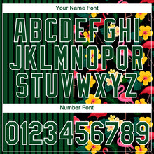 Load image into Gallery viewer, Custom Green Black-White 3D Tropical Hawaii Plant And Animal Flamingo Performance T-Shirt