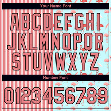 Load image into Gallery viewer, Custom Medium Pink Ice Blue-Black 3D Pattern Design Animal Flamingo Performance T-Shirt