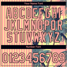 Load image into Gallery viewer, Custom Medium Pink Light Yellow-Black 3D Tropical Hawaii Trees Performance T-Shirt