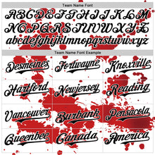 Load image into Gallery viewer, Custom White Black-Red 3D Pattern Design Rave Splash Authentic Baseball Jersey