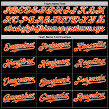 Load image into Gallery viewer, Custom Navy Orange-White 3D Pattern Design Rave Phoenix Authentic Baseball Jersey