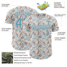 Load image into Gallery viewer, Custom White Shadow Blue 3D Pattern Design Abstract Spots Authentic Baseball Jersey