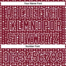 Load image into Gallery viewer, Custom Crimson White 3D Pattern Design Hearts Authentic Baseball Jersey
