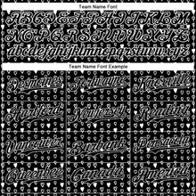 Load image into Gallery viewer, Custom Black White 3D Pattern Design Hearts Authentic Baseball Jersey