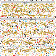 Load image into Gallery viewer, Custom White Old Gold 3D Pattern Design Beer Festival Authentic Baseball Jersey